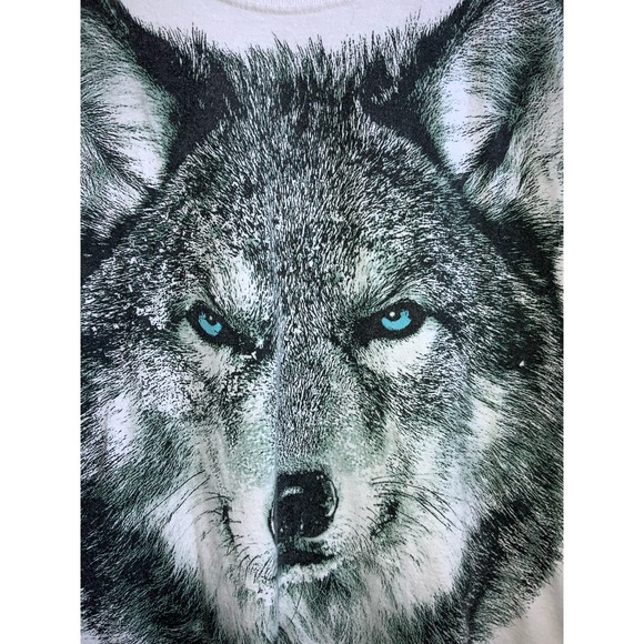 Vintage Single Stitch Wolf with blue eyes T shirt. - Picture 1 of 3